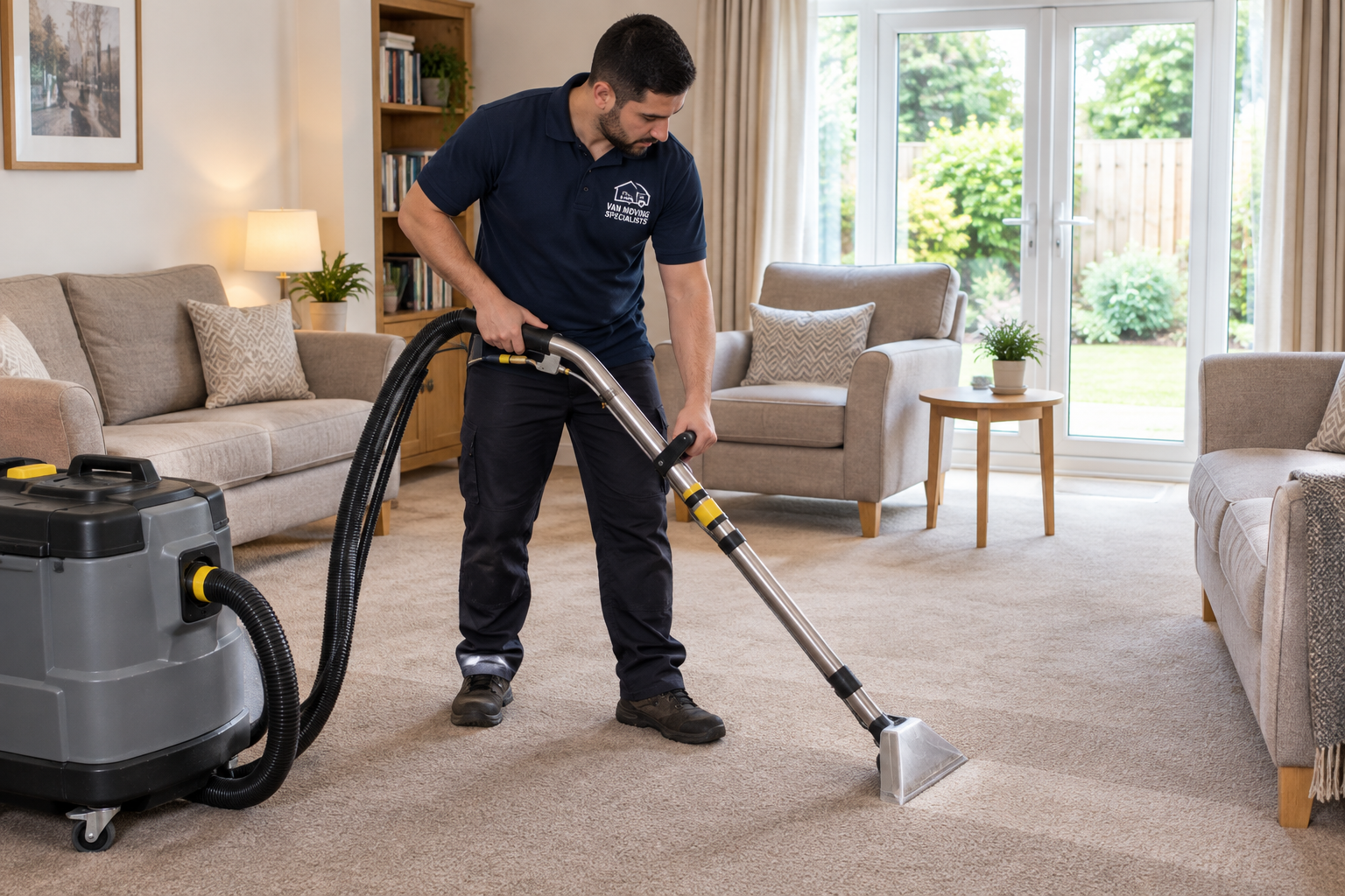 Professional carpet cleaning for an end of tenancy property in London