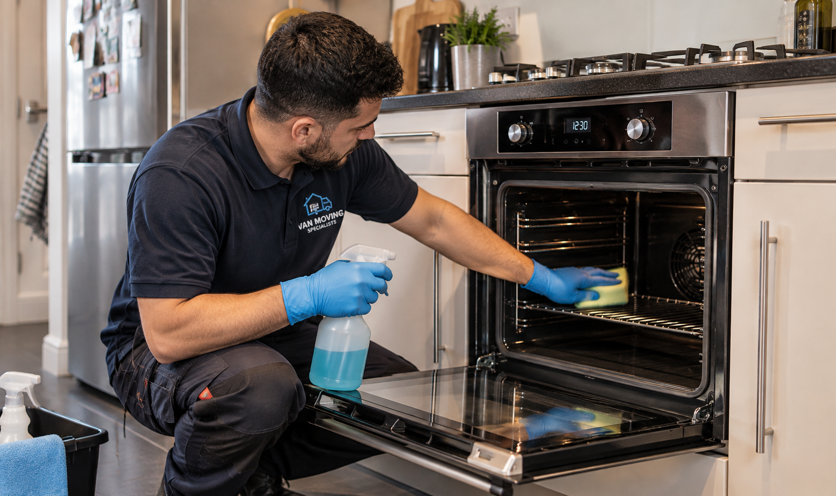 Professional oven cleaning as part of an end of tenancy cleaning service in London