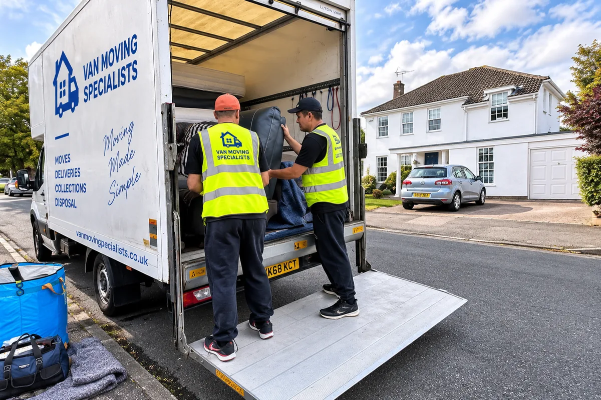 Van Moving Specialists team carrying out a house removal in South London