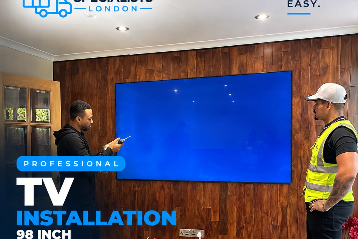 Professional TV wall mounting in London by Van Moving Specialists